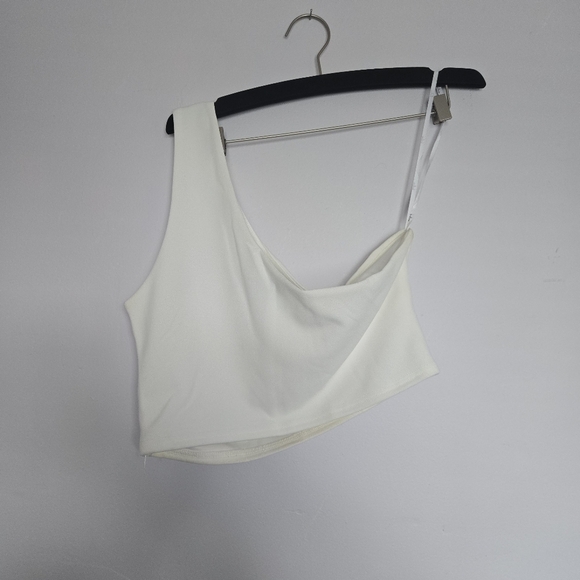 Lulus Amor And Beyond Ivory One-shoulder Two-piece Jumpsuit White - Size L - Picture 4 of 8